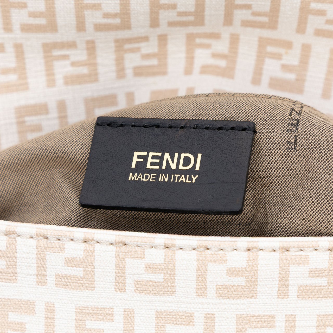 Fendi Zucchino Spalmati Crossbody Bruin
