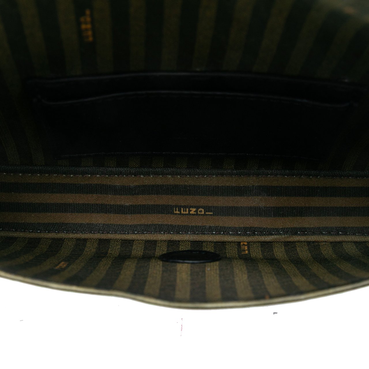 Fendi Satin Baguette Phone Pouch Satchel Zwart