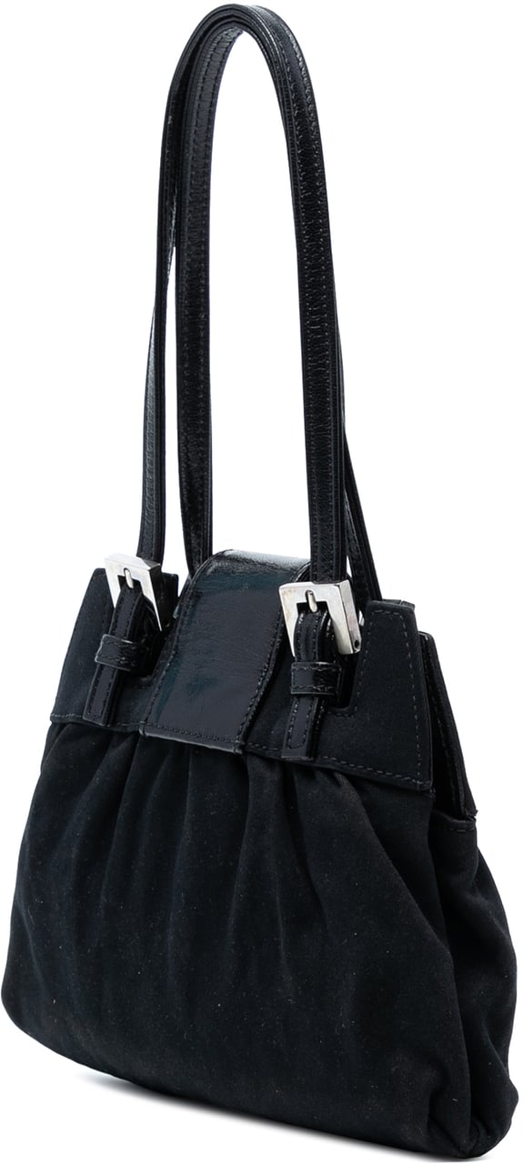 Fendi Canvas FF Handbag Zwart