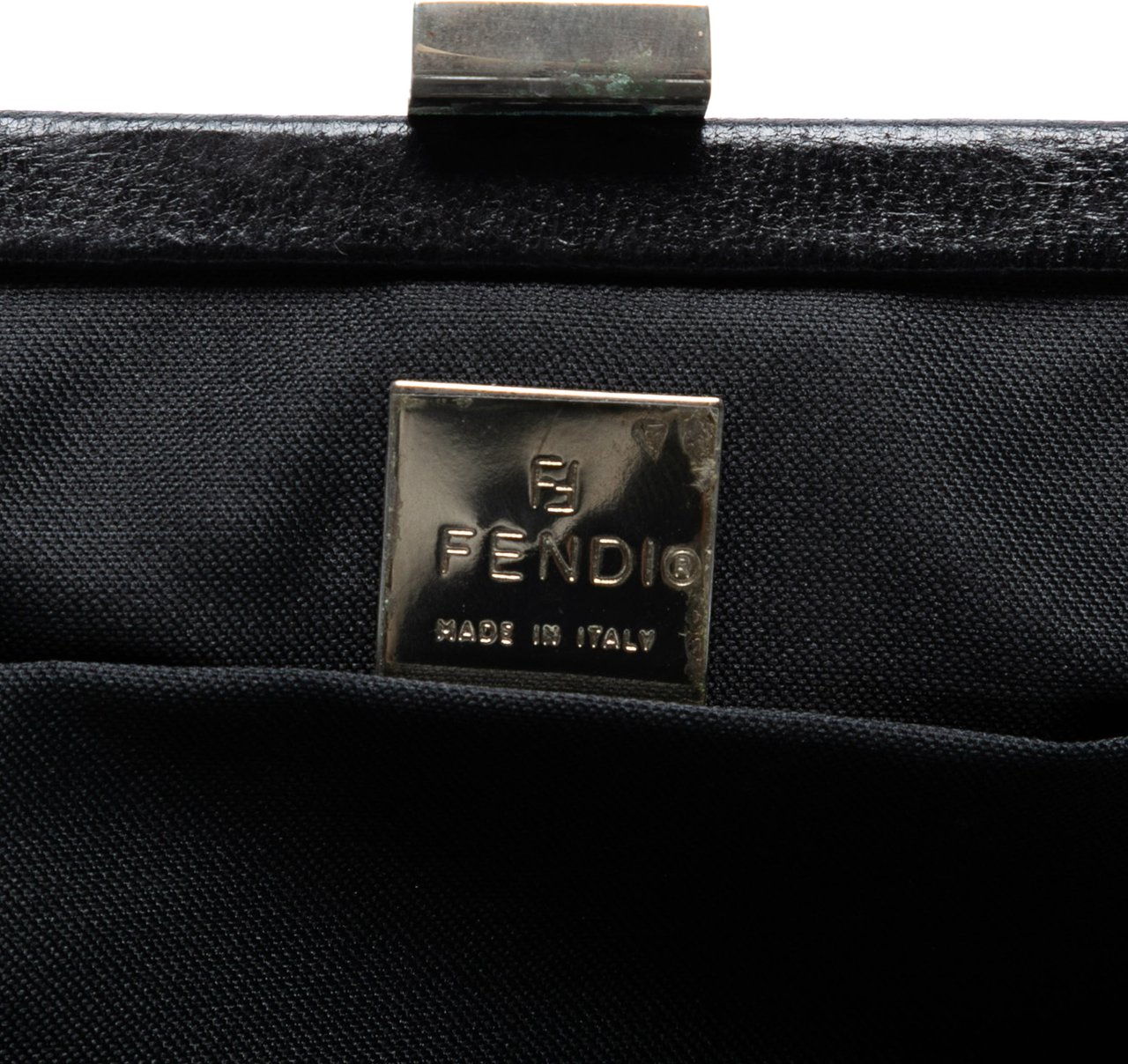 Fendi Canvas FF Handbag Zwart