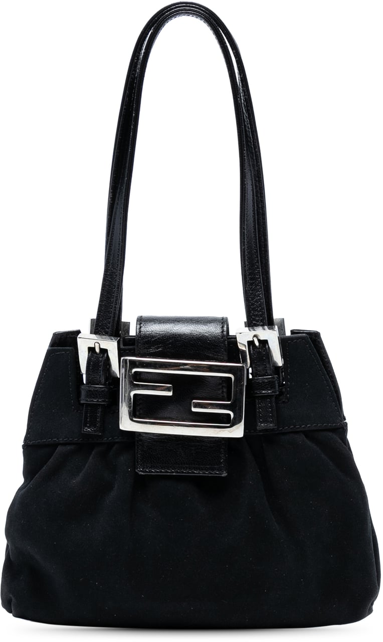 Fendi Canvas FF Handbag Zwart