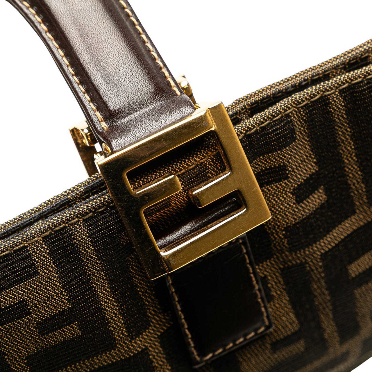 Fendi Large Zucca Canvas Twins Tote Bruin