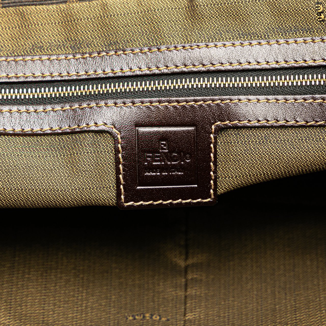 Fendi Large Zucca Canvas Twins Tote Bruin
