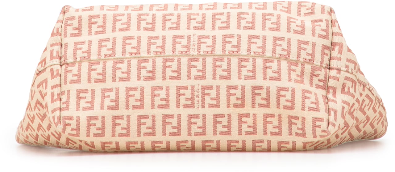 Fendi Zucchino Canvas Tote Bruin