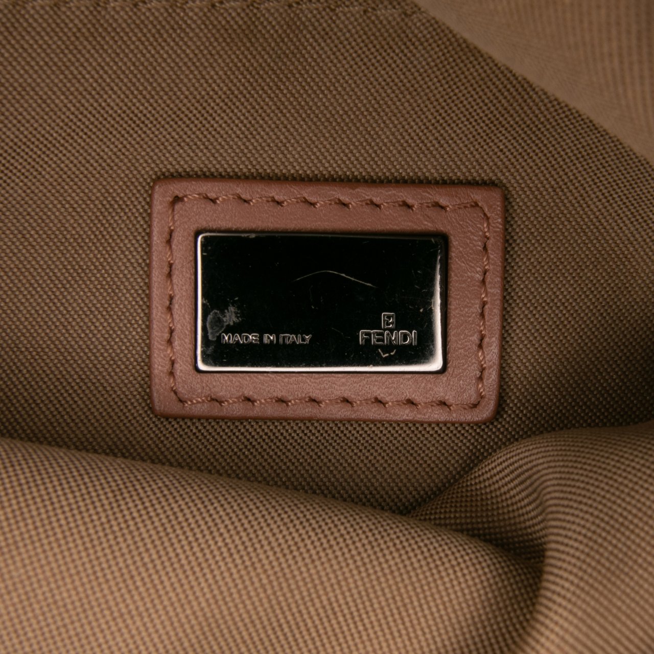 Fendi Zucchino Canvas Crossbody Bruin
