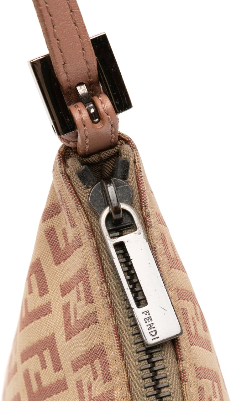 Fendi Zucchino Canvas Crossbody Bruin