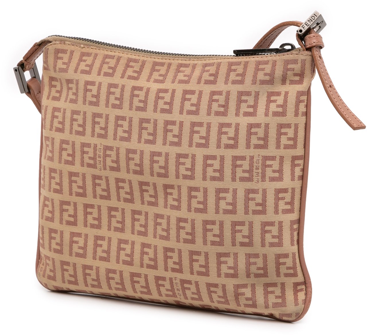 Fendi Zucchino Canvas Crossbody Bruin