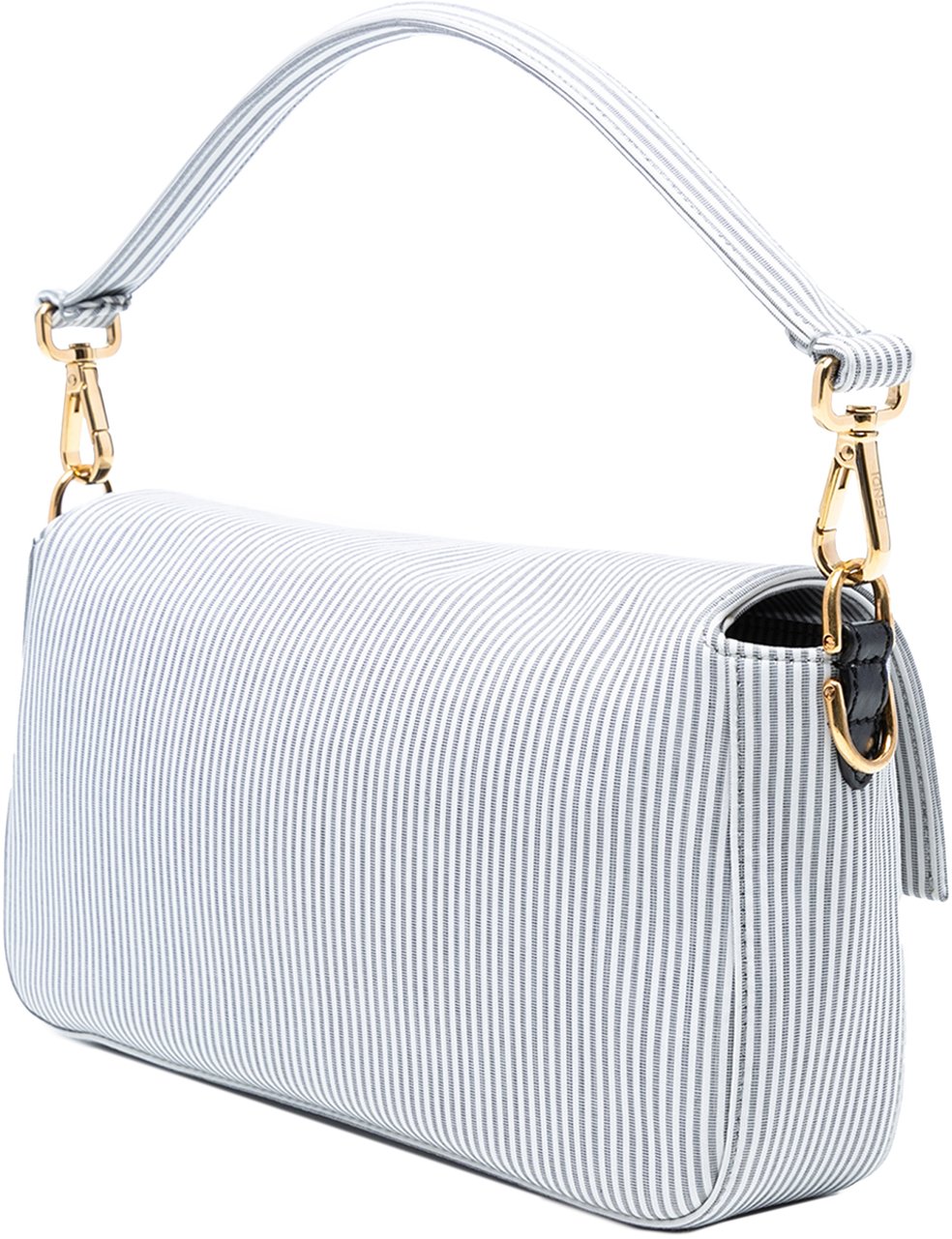 Fendi Striped Jersey Baguette Satchel Wit