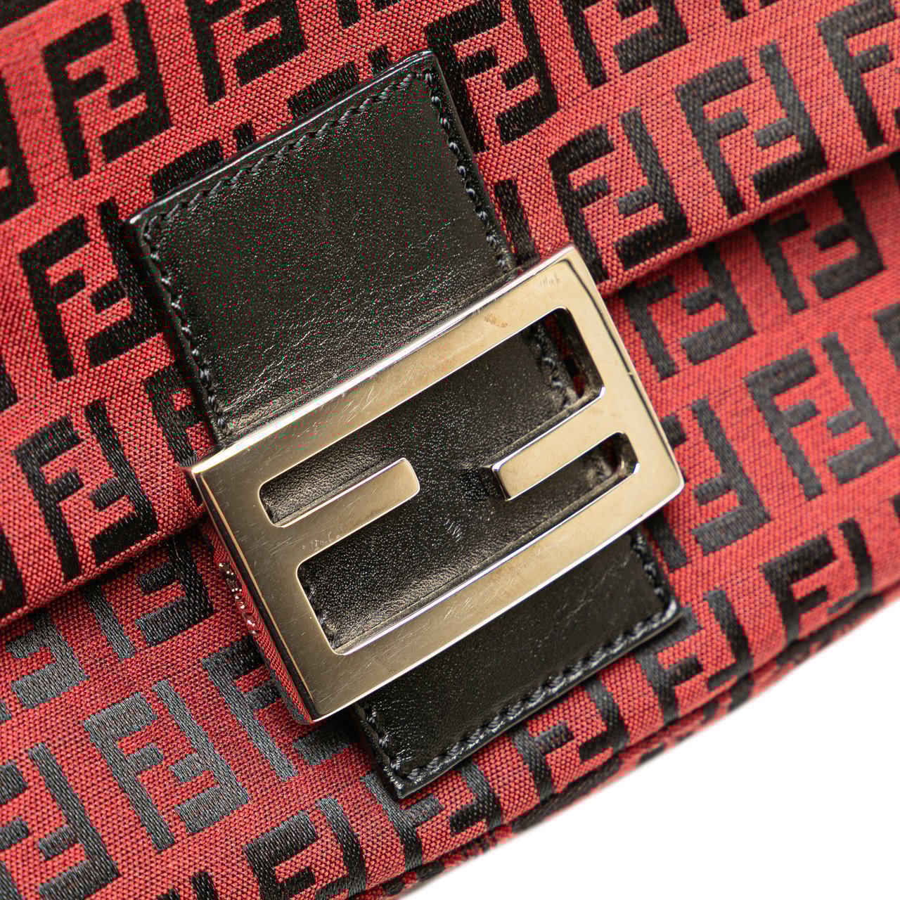 Fendi Mini Zucchino Canvas Mamma Forever Rood