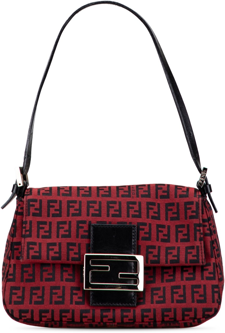 Fendi Mini Zucchino Canvas Mamma Forever Rood