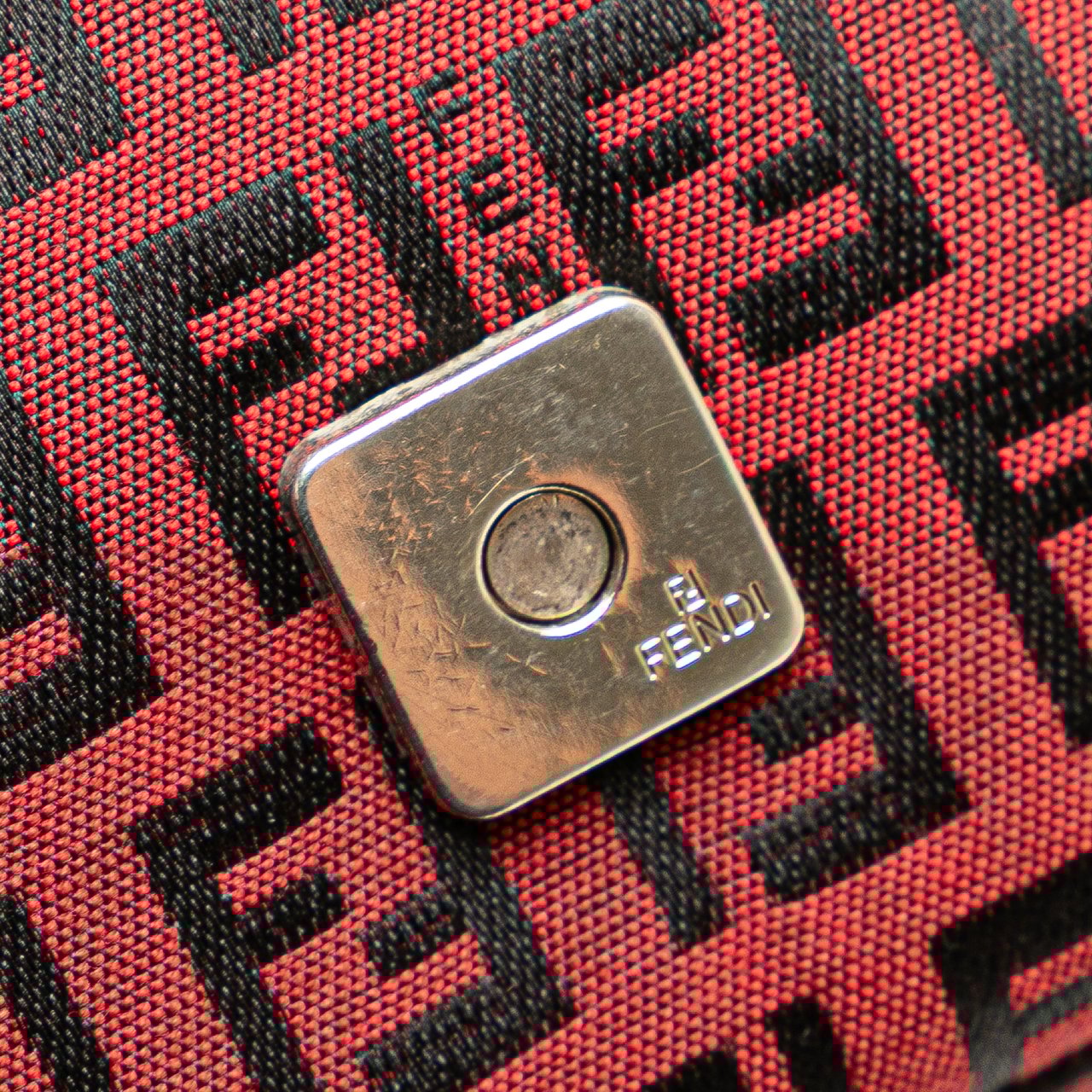 Fendi Mini Zucchino Canvas Mamma Forever Rood
