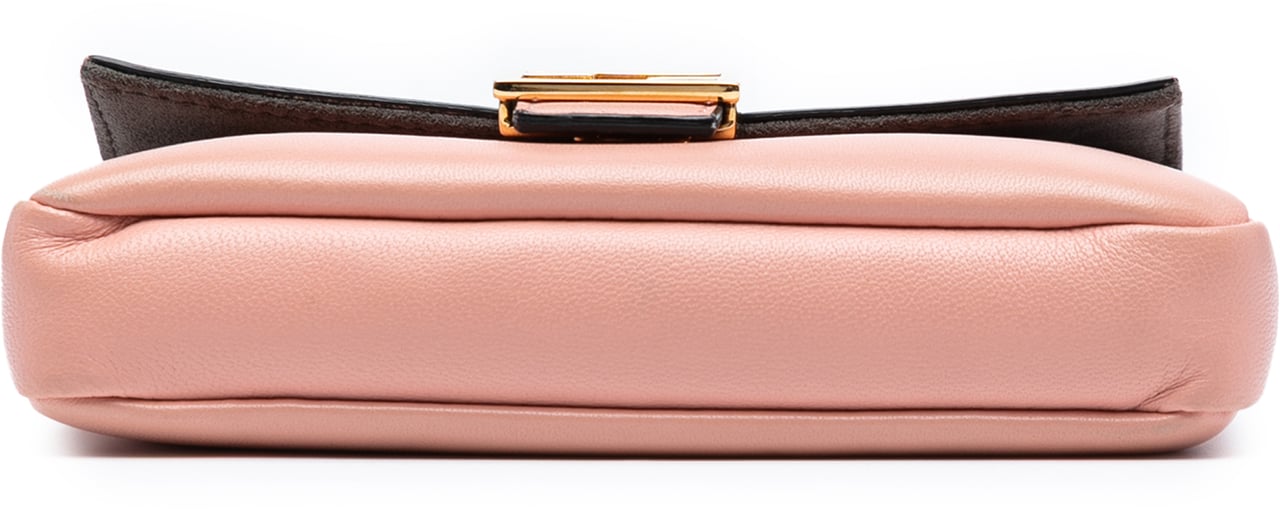 Fendi Micro Nappa Baguette Satchel Roze