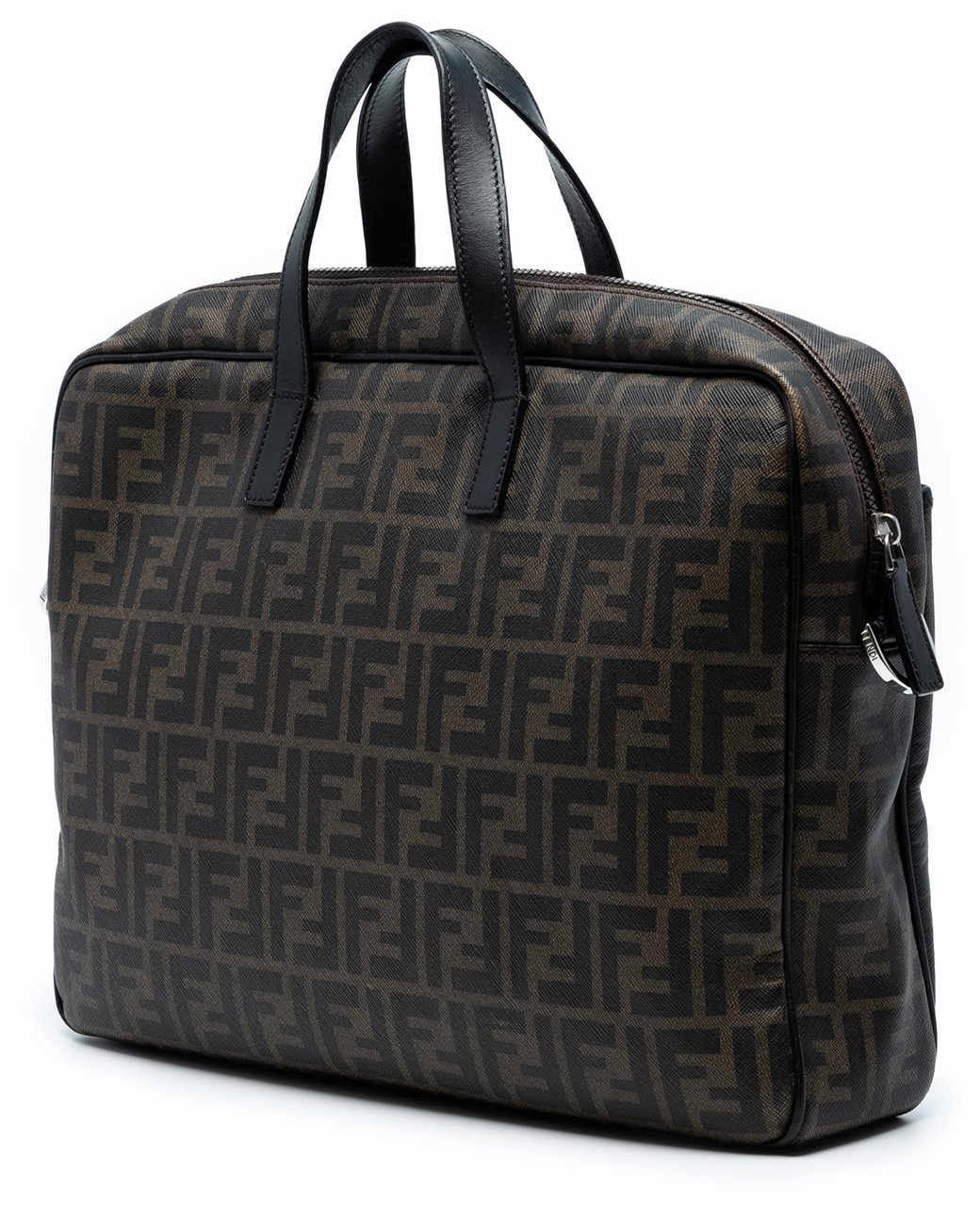 Fendi Zucca Coated Canvas Business Bag Bruin
