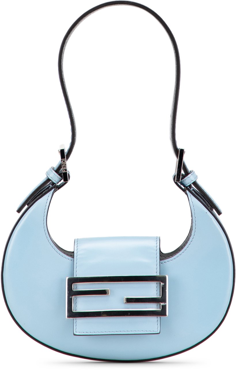 Fendi Mini Leather Cookie Hobo Blauw