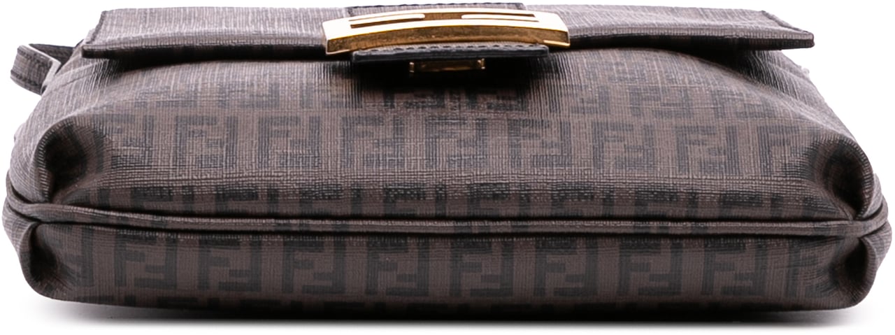 Fendi Zucchino Spalmati Crossbody Bruin