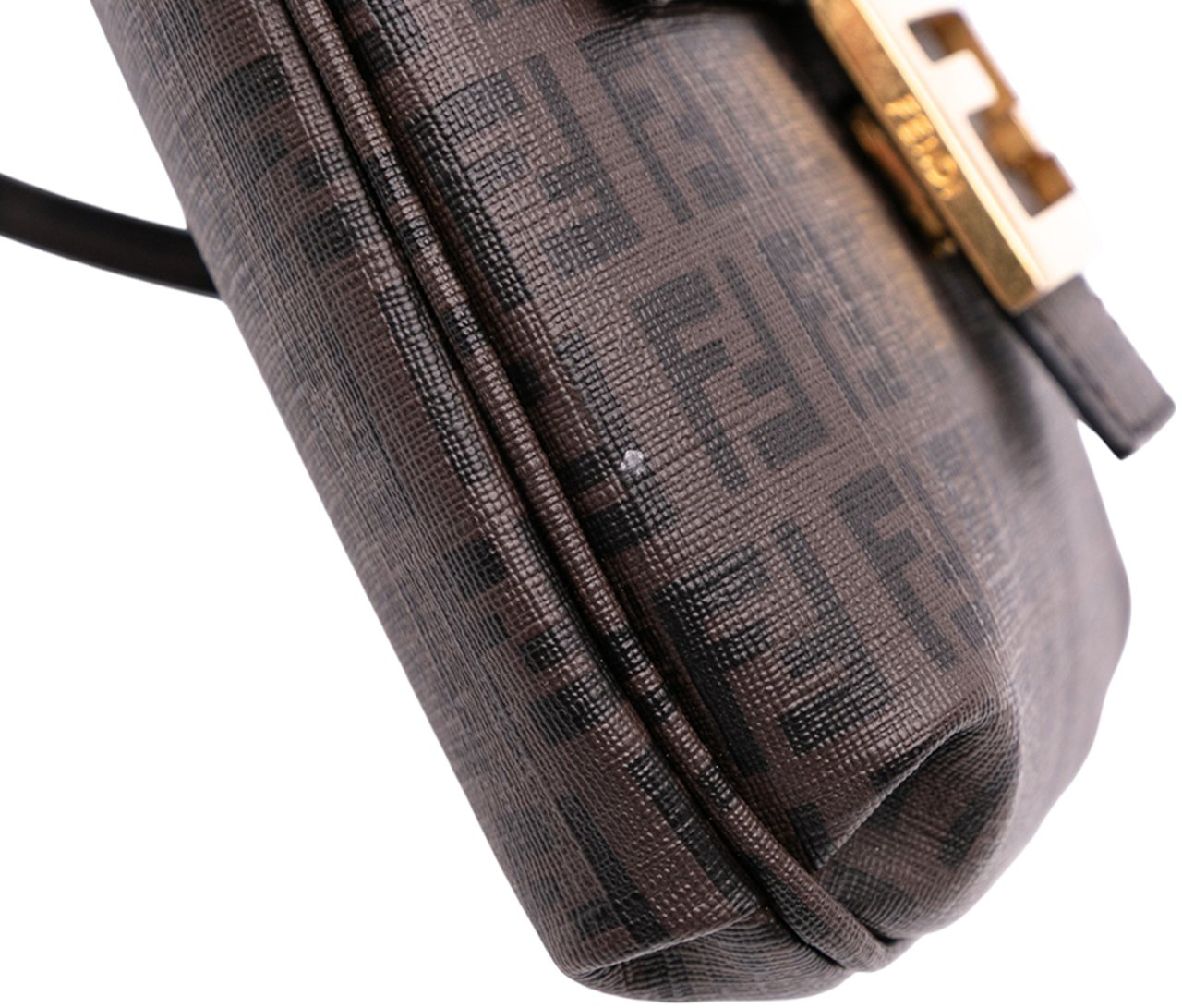 Fendi Zucchino Spalmati Crossbody Bruin