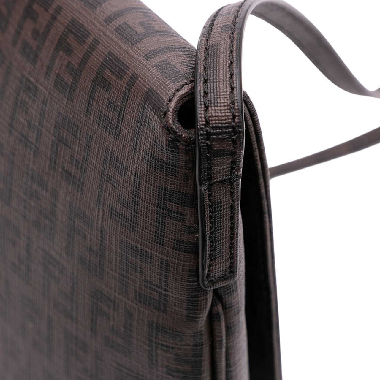 Fendi Zucchino Spalmati Crossbody Bruin