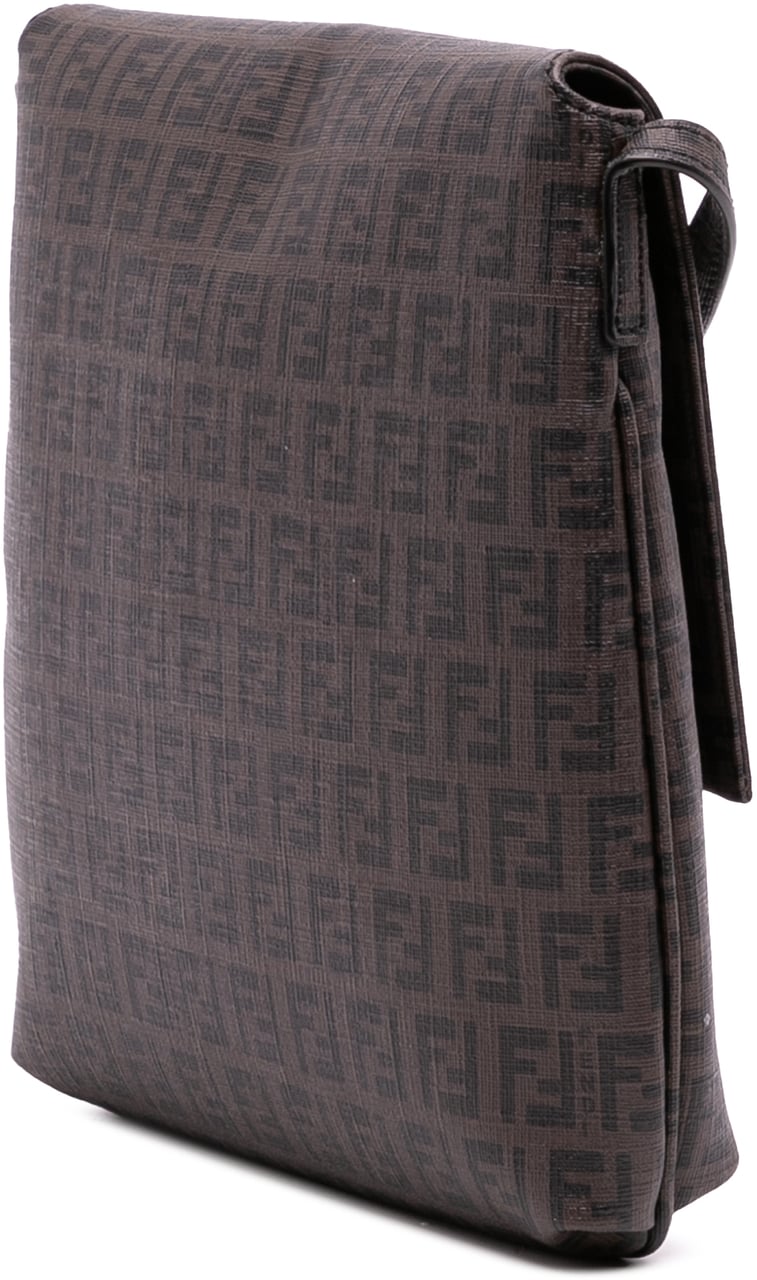Fendi Zucchino Spalmati Crossbody Bruin