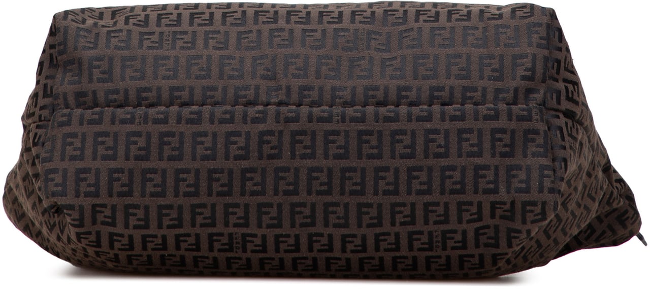 Fendi Small Zucchino Canvas Tote Bruin