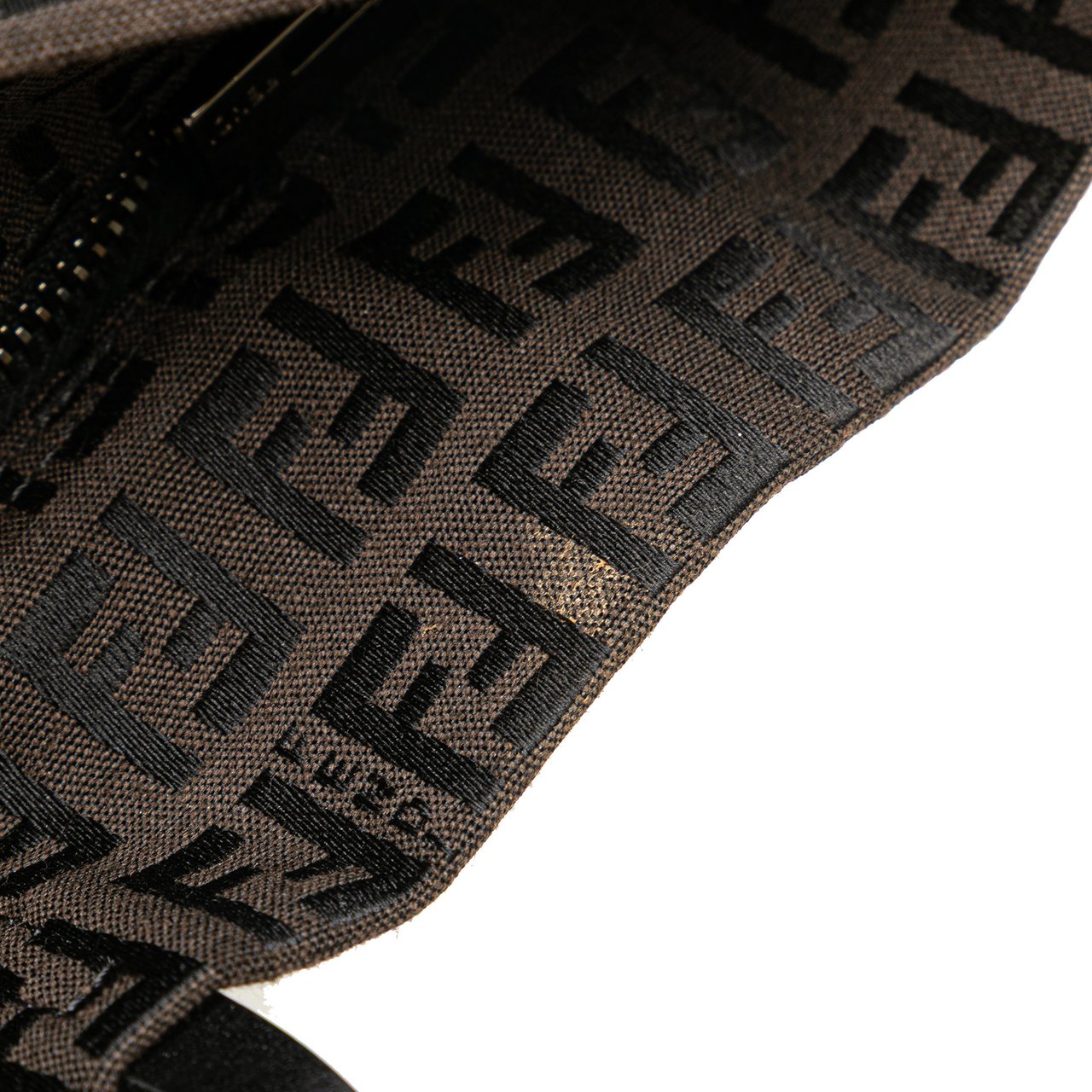 Fendi Small Zucchino Canvas Tote Bruin