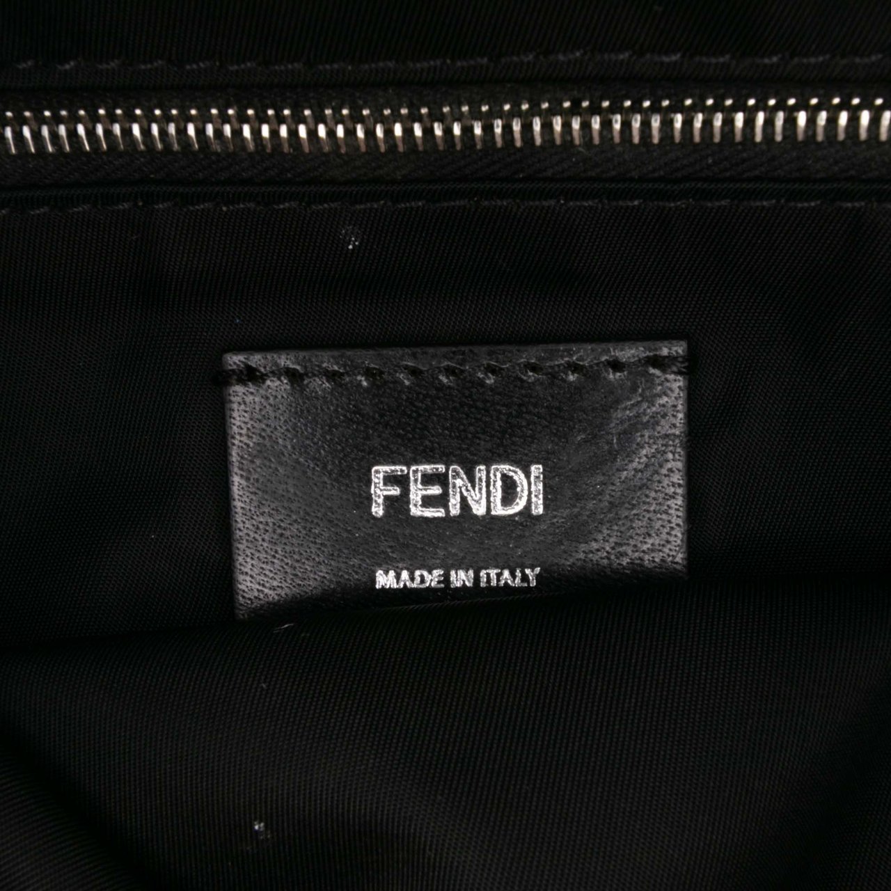 Fendi Medium Econyl Nylon Baguette Crossbody Zwart