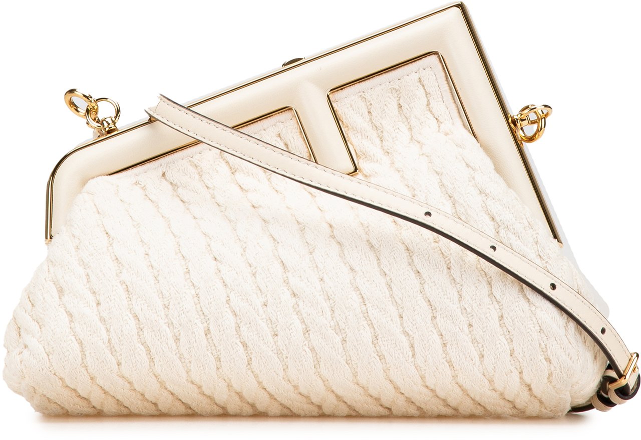 Fendi Small Knit Fendi First Crossbody Bruin