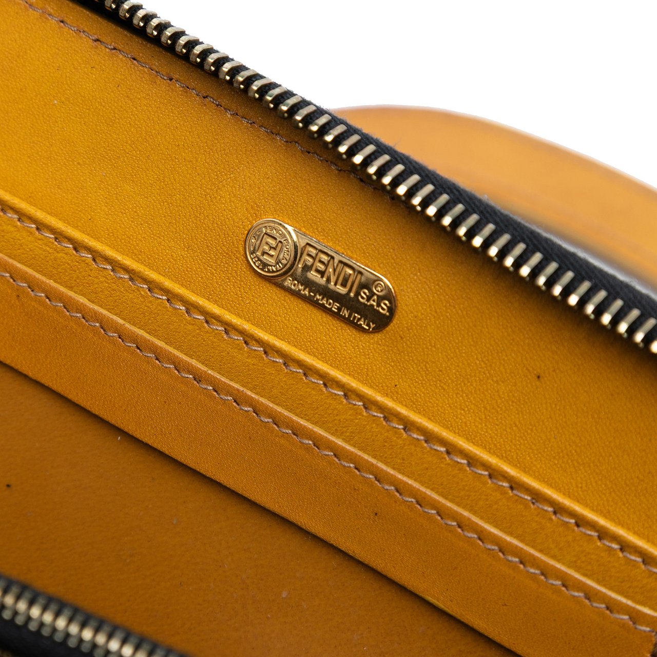 Fendi Zebra Print Canvas Twins Handbag Bruin