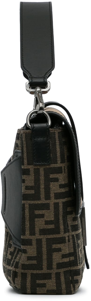 Fendi Large Zucca Canvas Convertible Belt Baguette Bruin