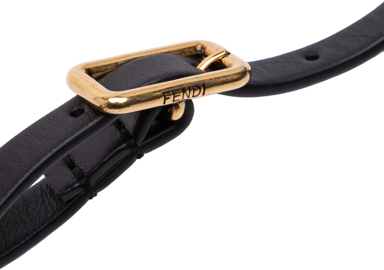 Fendi Mini Leather C mon Crossbody Zwart
