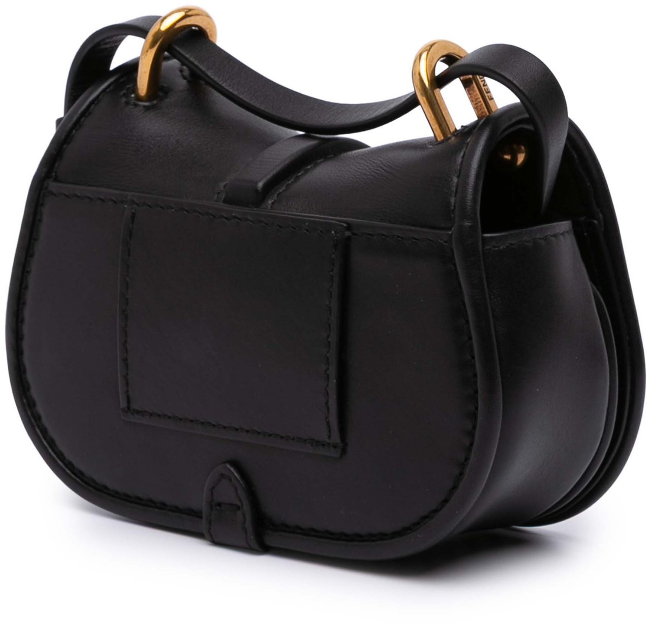 Fendi Mini Leather C mon Crossbody Zwart