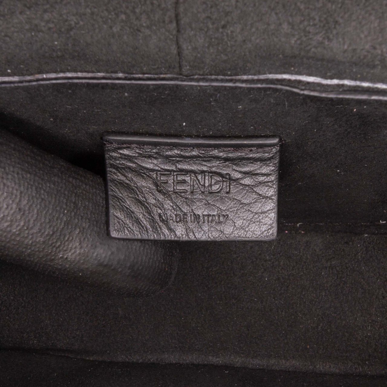 Fendi Mini Leather C mon Crossbody Zwart