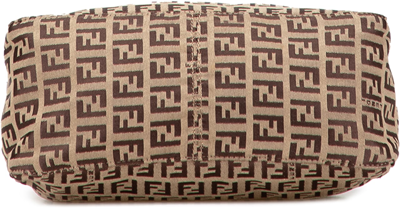 Fendi Zucchino Canvas Handbag Bruin