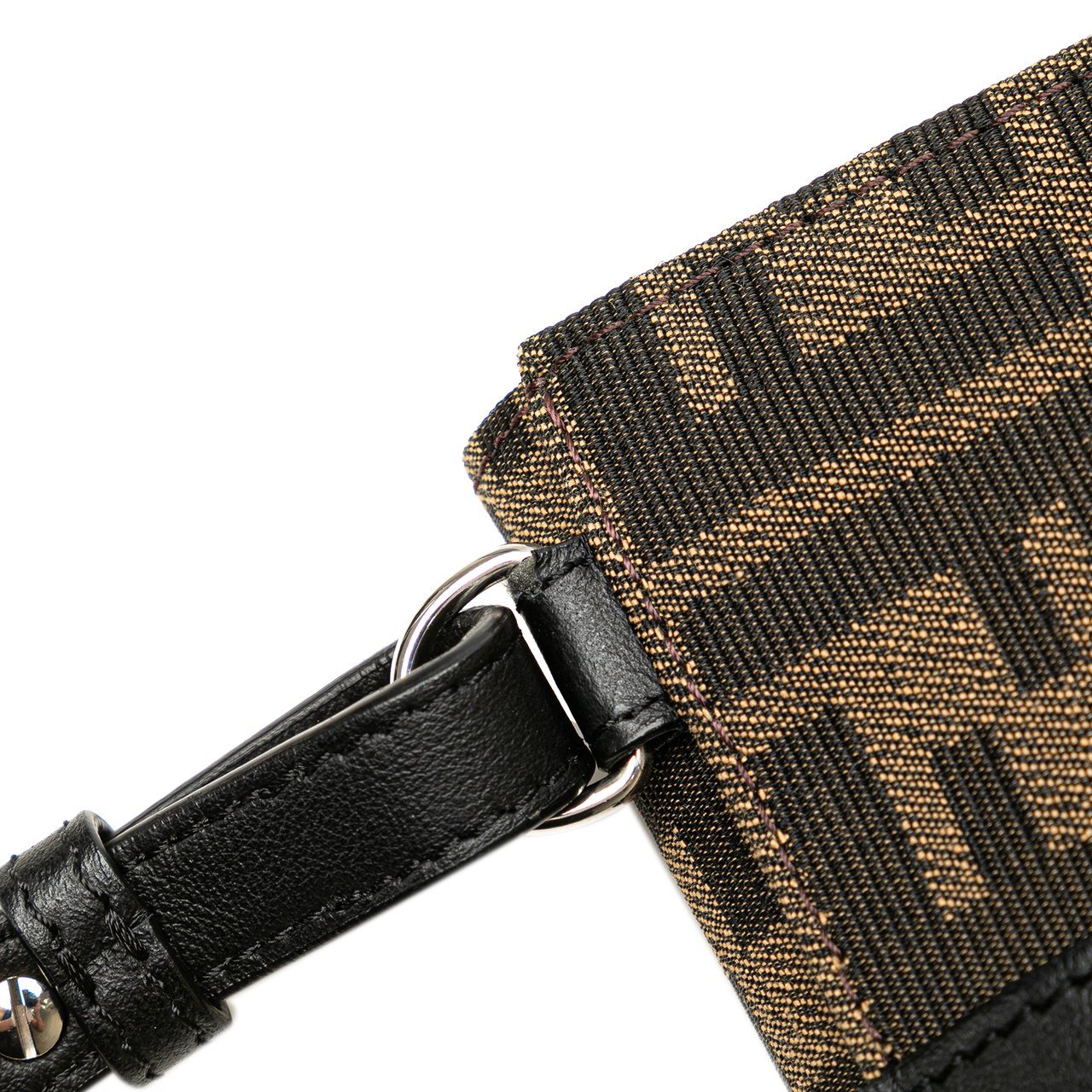 Fendi Zucca Canvas Convertible Belt Bag Bruin