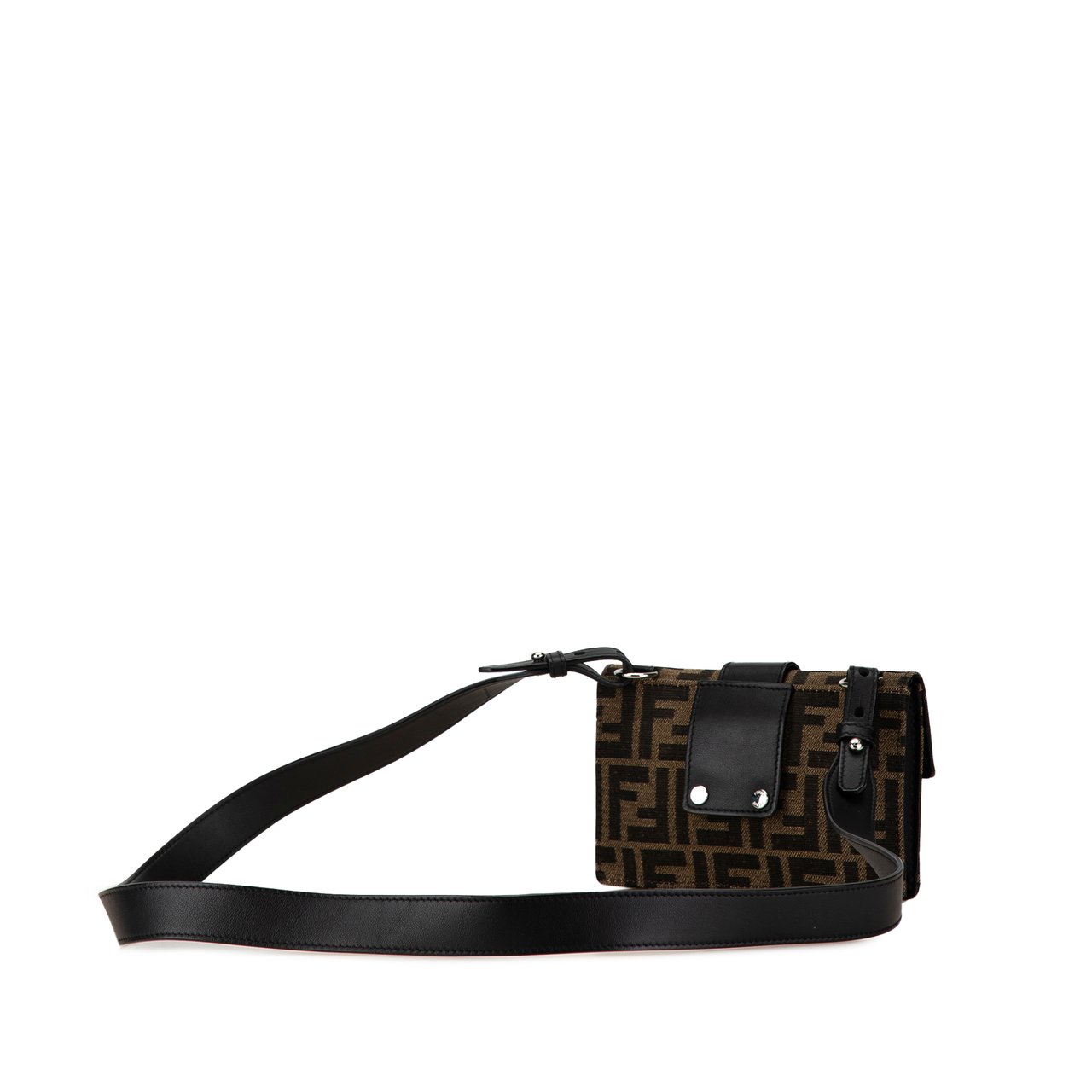 Fendi Zucca Canvas Convertible Belt Bag Bruin
