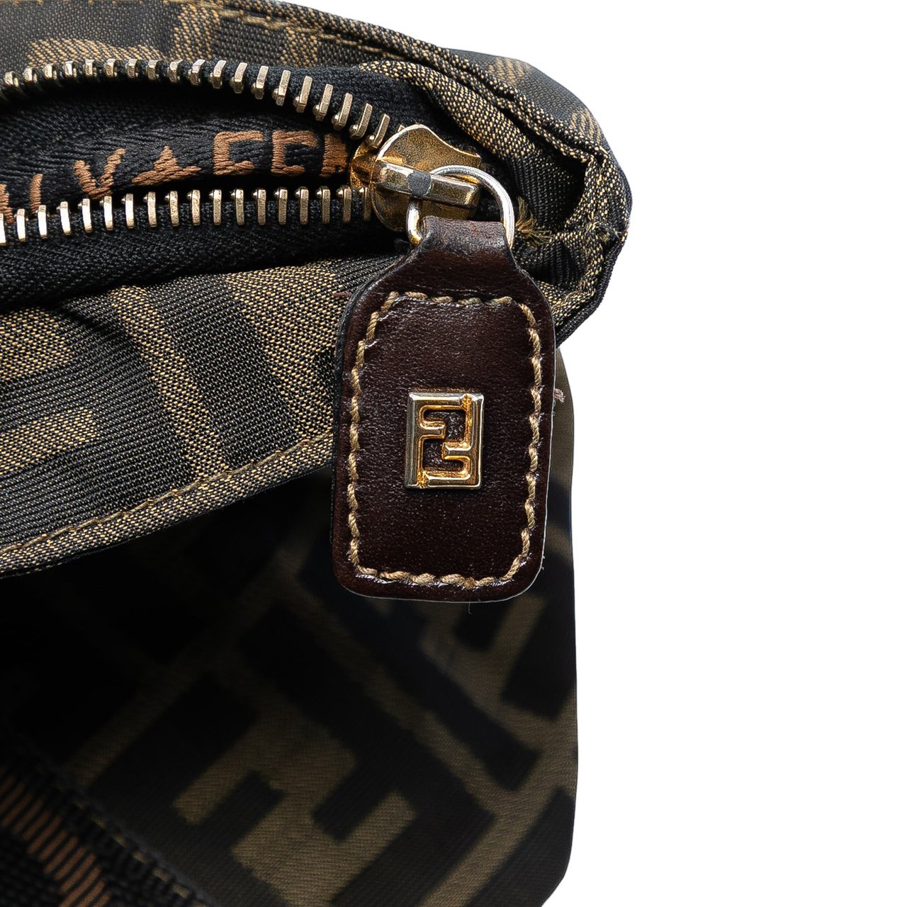 Fendi Zucca Canvas Handbag Bruin