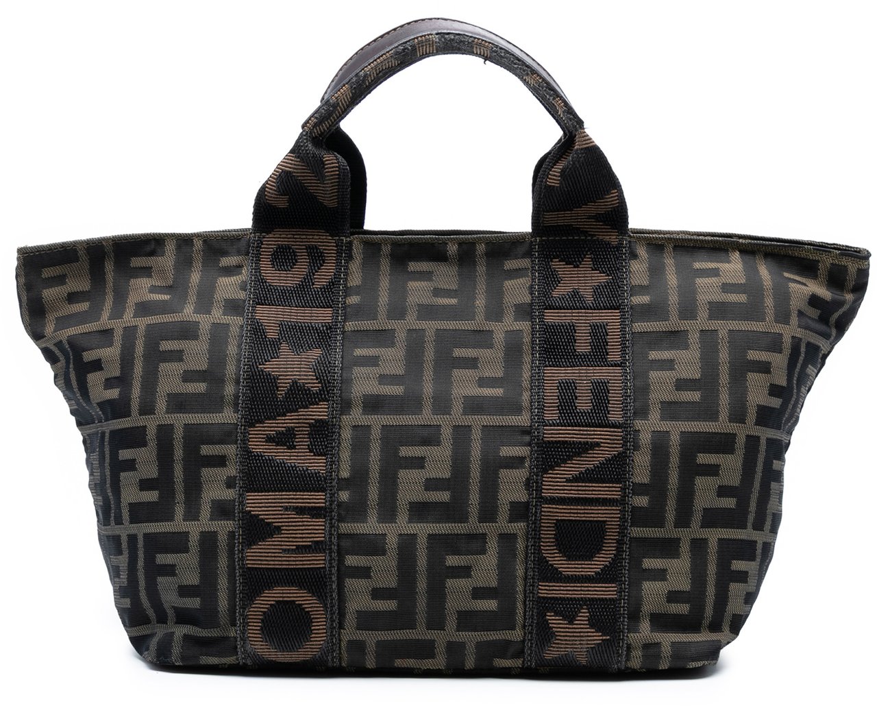 Fendi Zucca Canvas Handbag Bruin