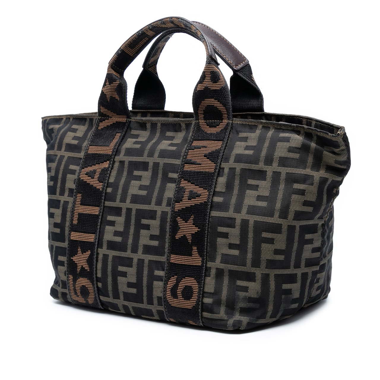 Fendi Zucca Canvas Handbag Bruin