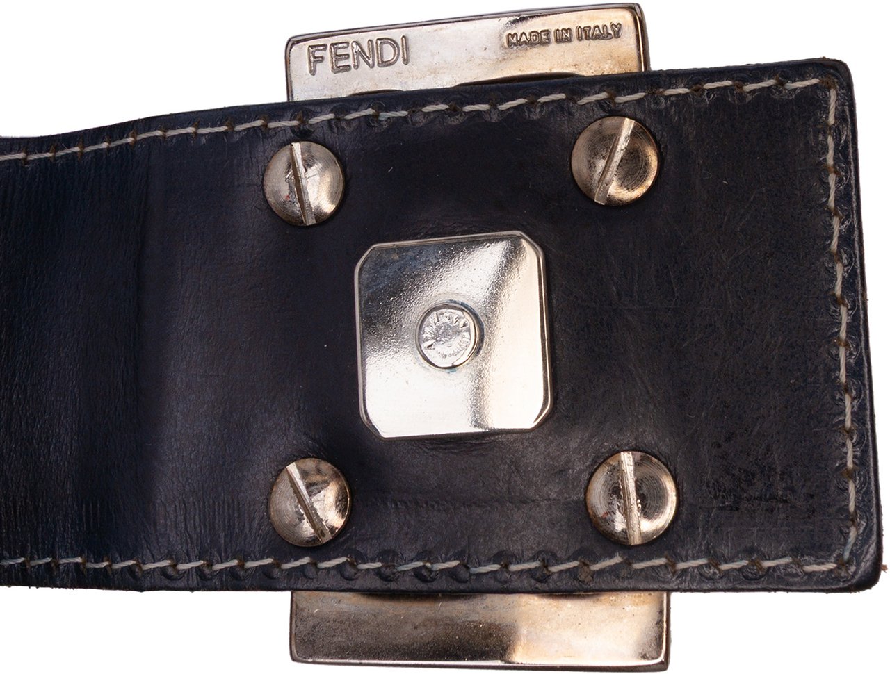 Fendi Zucchino Canvas Shoulder Bag Grijs