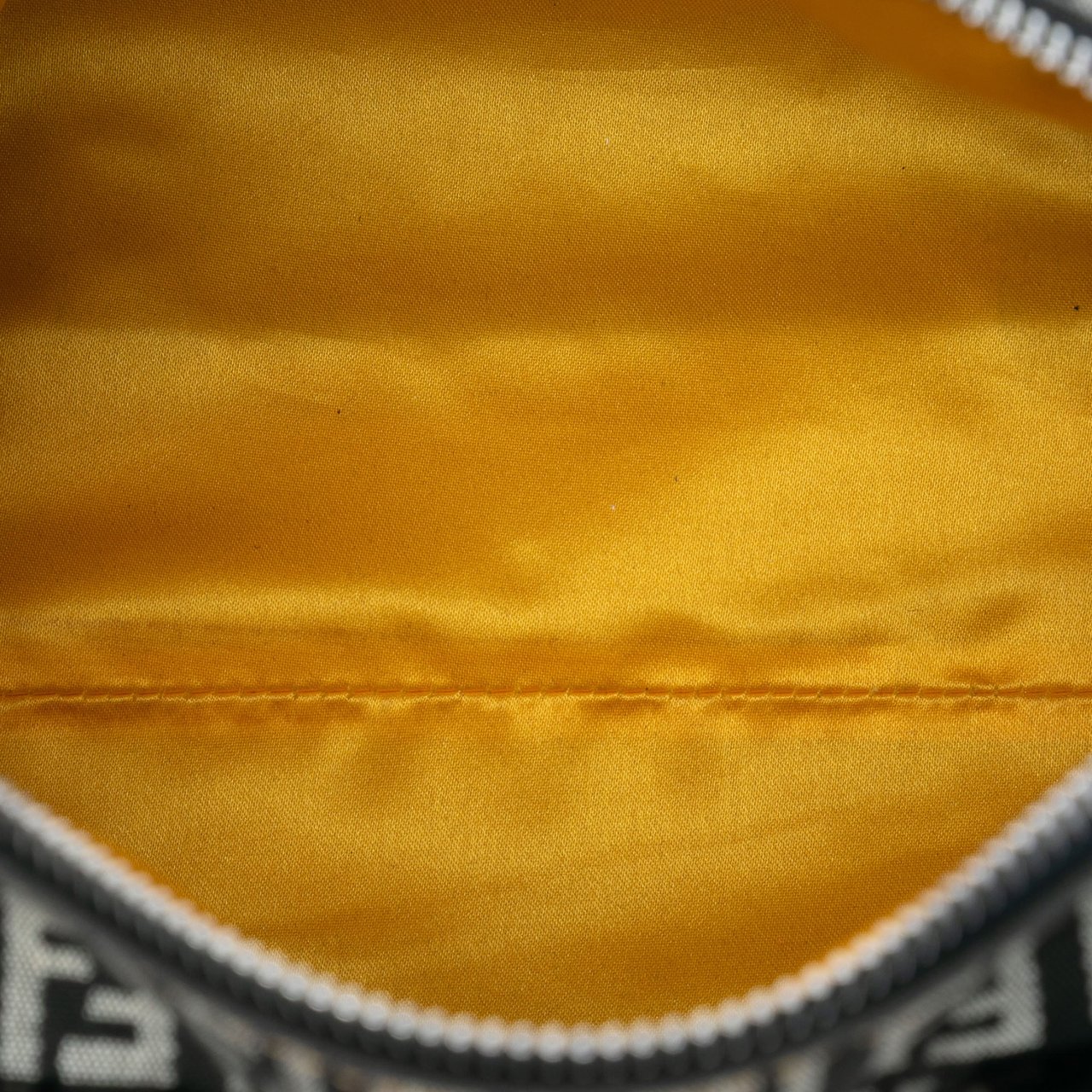 Fendi Small Zucchino Canvas Forever Bauletto Boston Bag Zwart