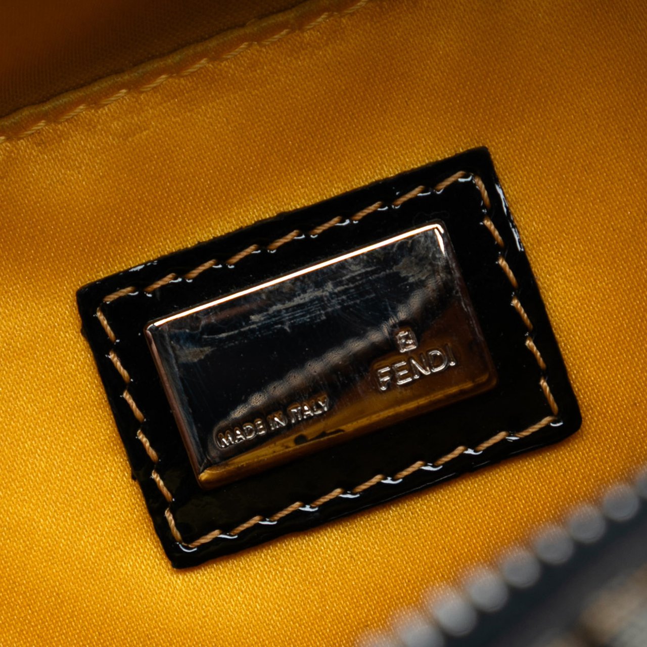 Fendi Small Zucchino Canvas Forever Bauletto Boston Bag Zwart