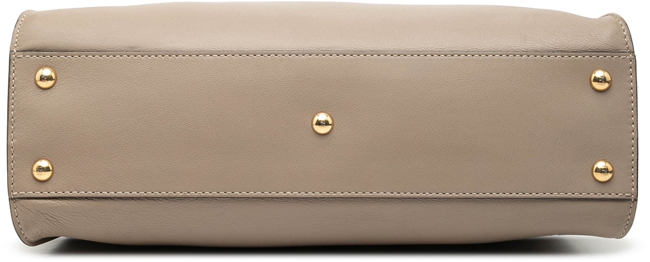 Fendi Medium Leather Selleria Peekaboo Iconic Satchel Bruin