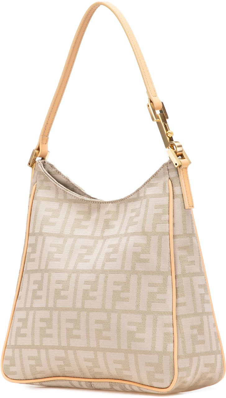 Fendi Zucca Canvas Shoulder Bag Bruin