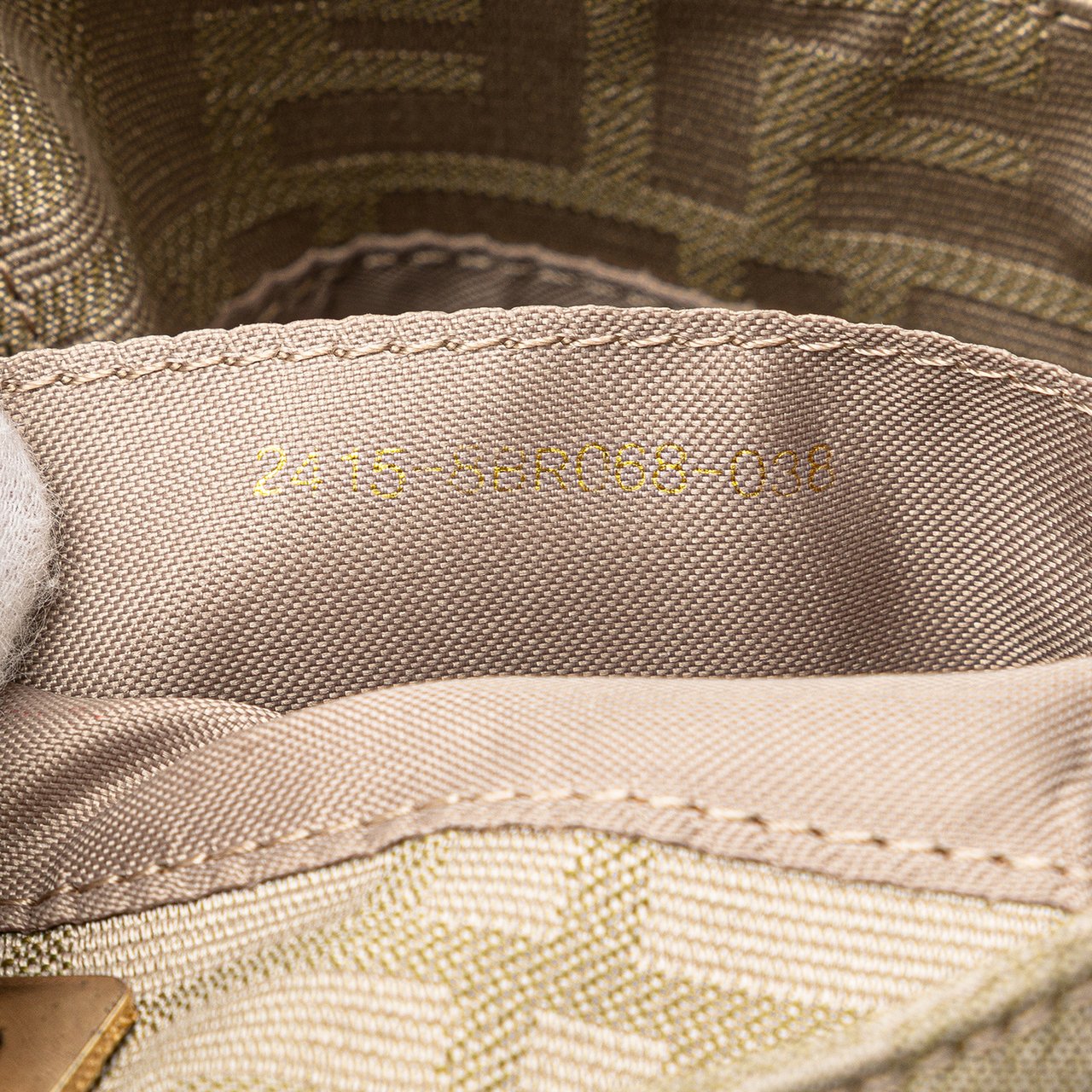 Fendi Zucca Canvas Shoulder Bag Bruin
