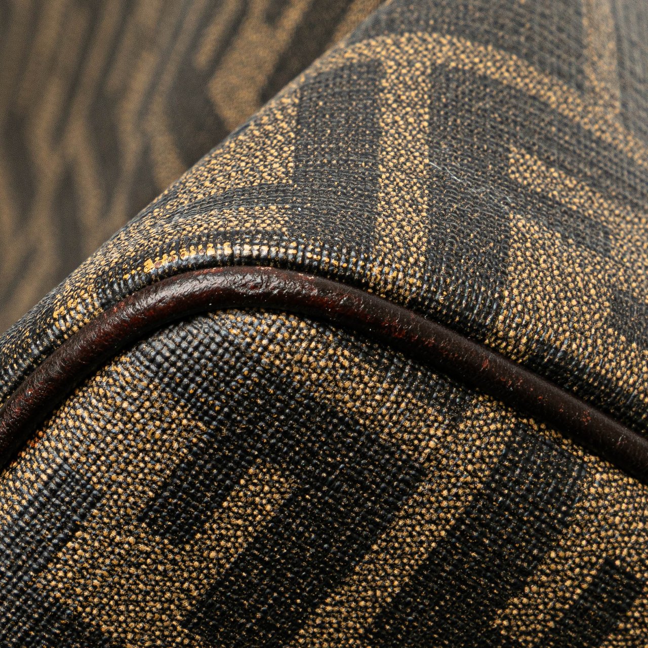 Fendi Zucca Spalmati Tote Bruin
