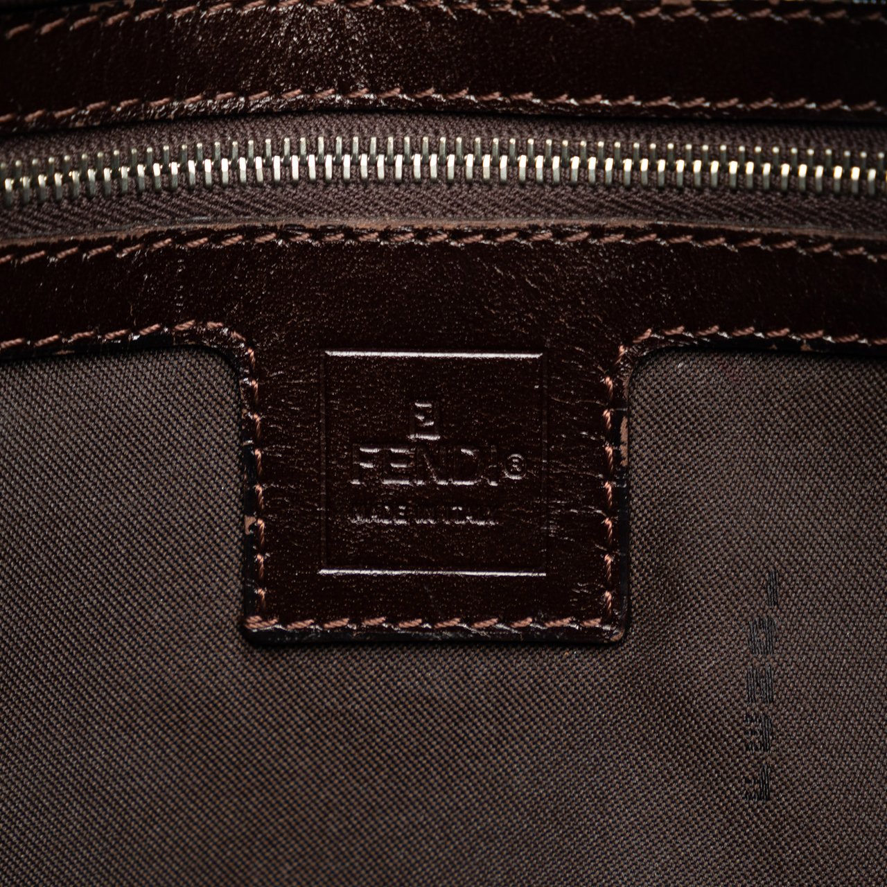 Fendi Zucca Canvas Mamma Forever Bruin