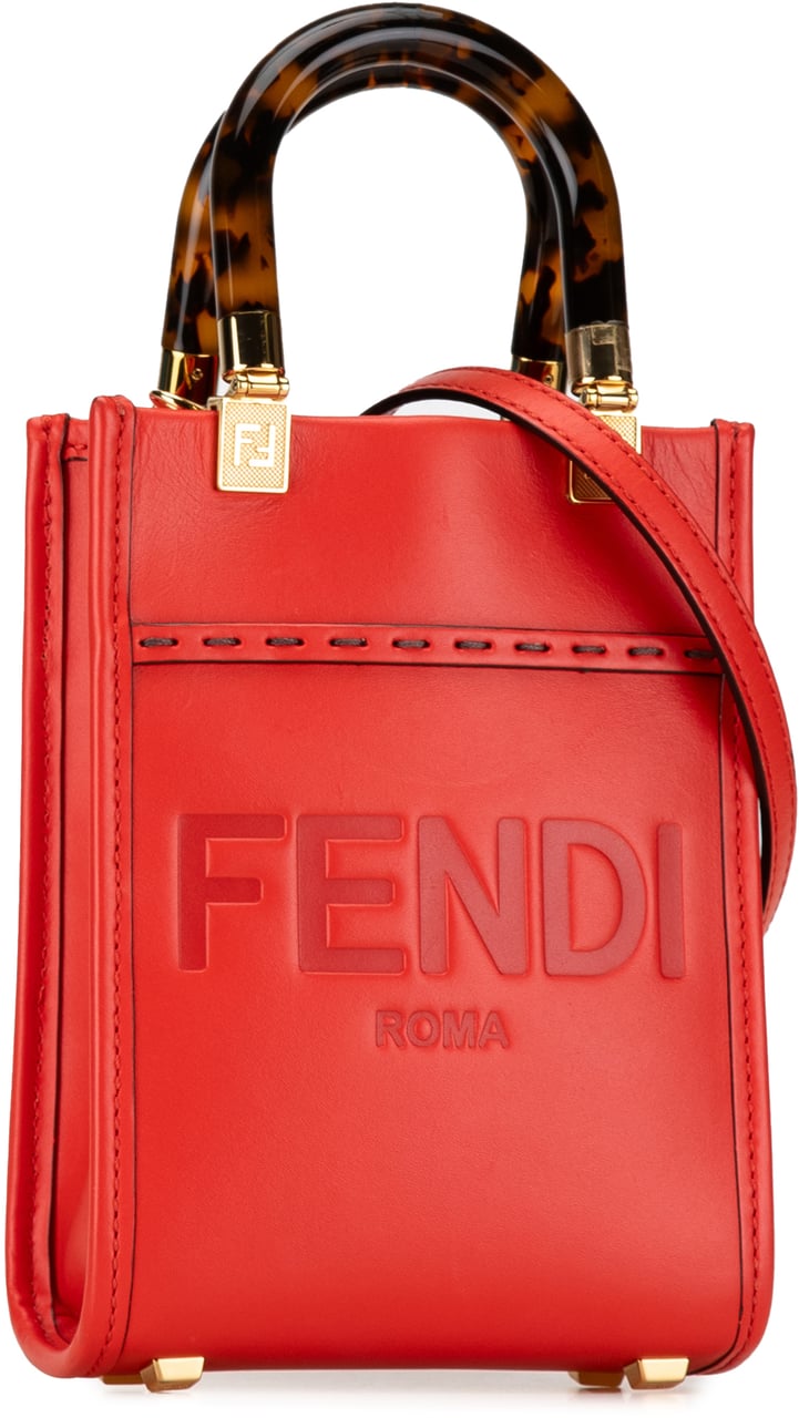 Fendi Mini Sunshine Shopper Tote Roze