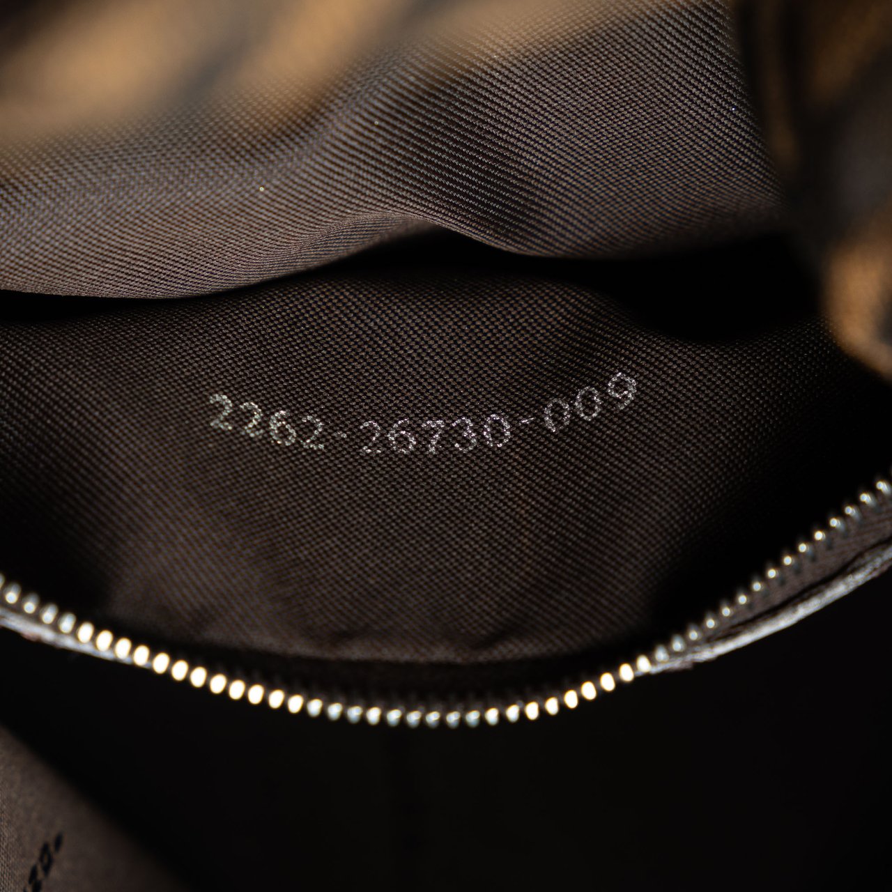 Fendi Zucca Canvas Shoulder Bag Bruin