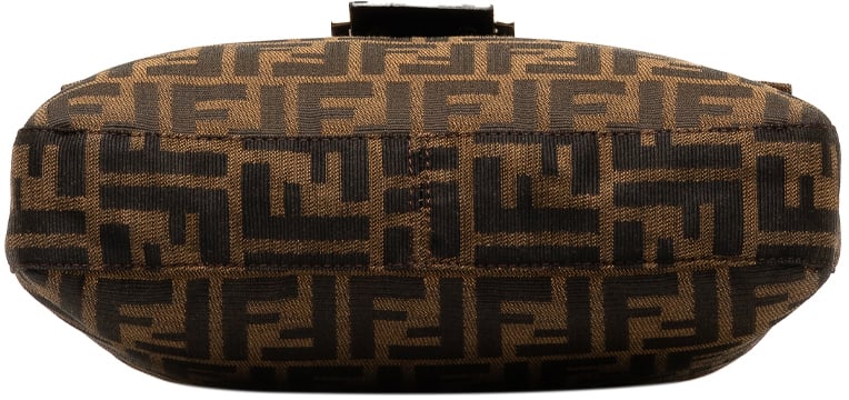 Fendi Zucca Canvas Shoulder Bag Bruin
