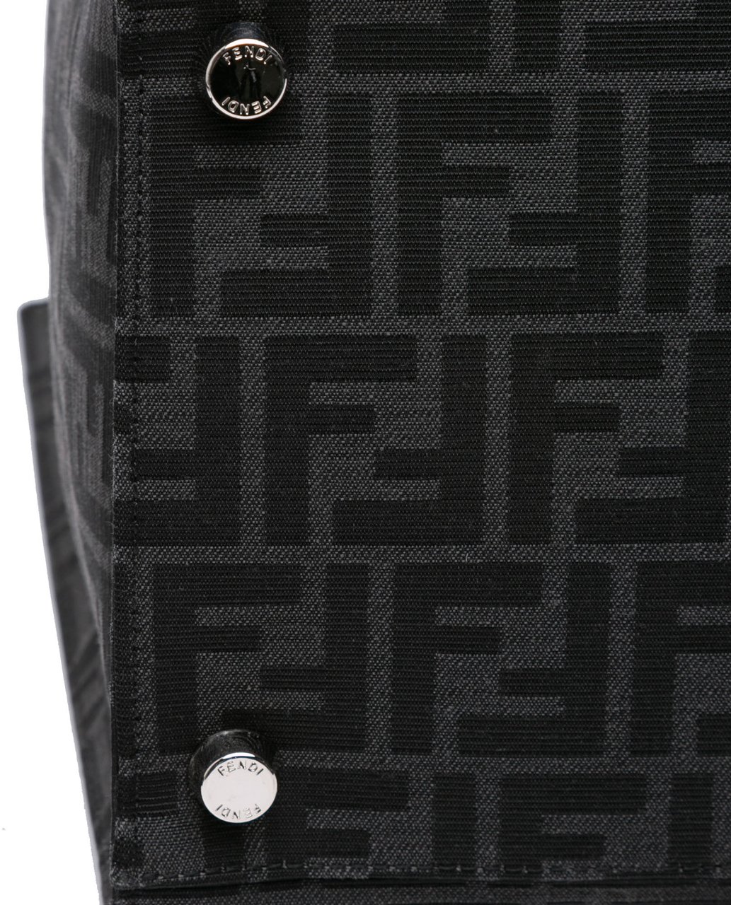 Fendi Large Zucca Jacquard Shopper Tote Zwart