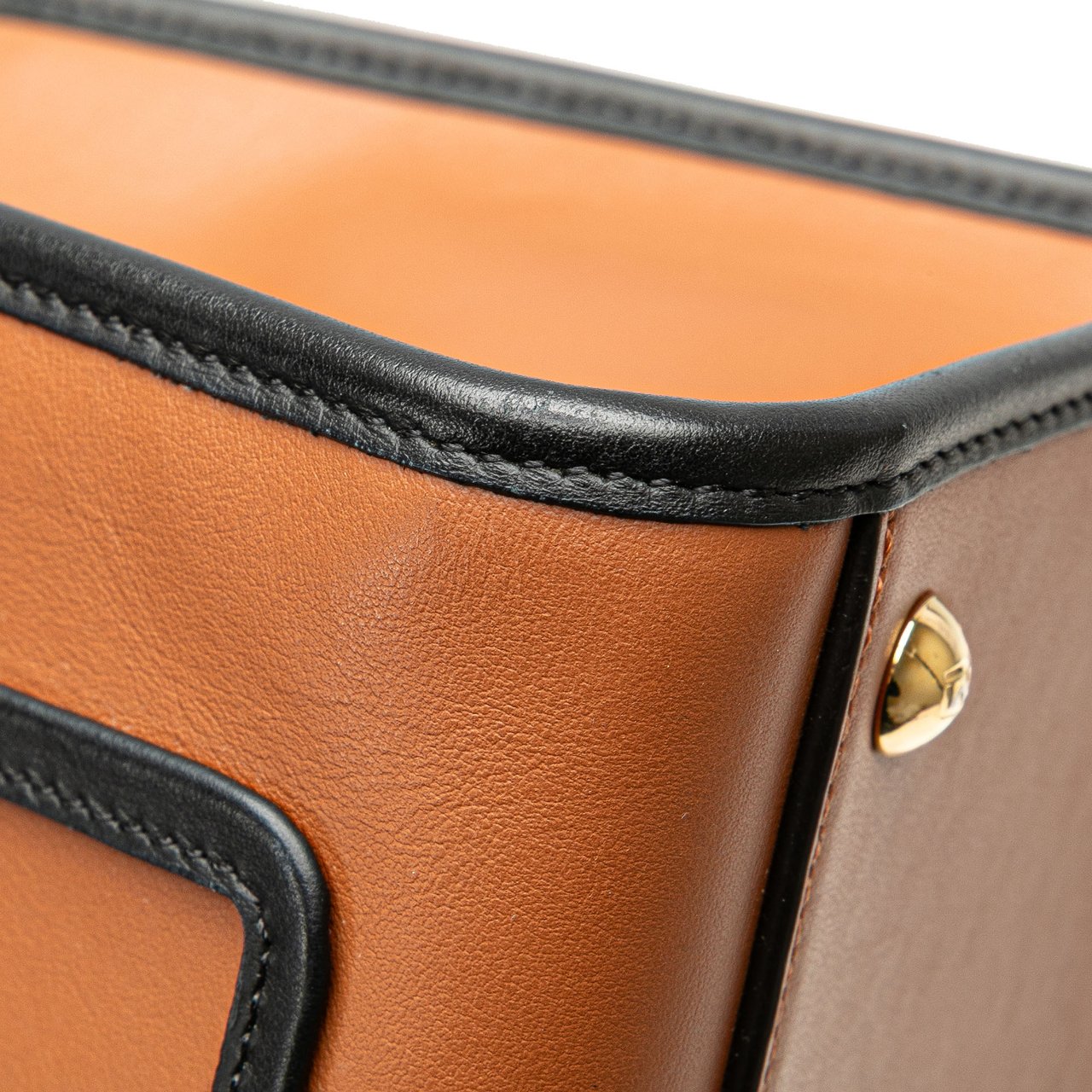 Fendi Small Leather Runaway Satchel Bruin